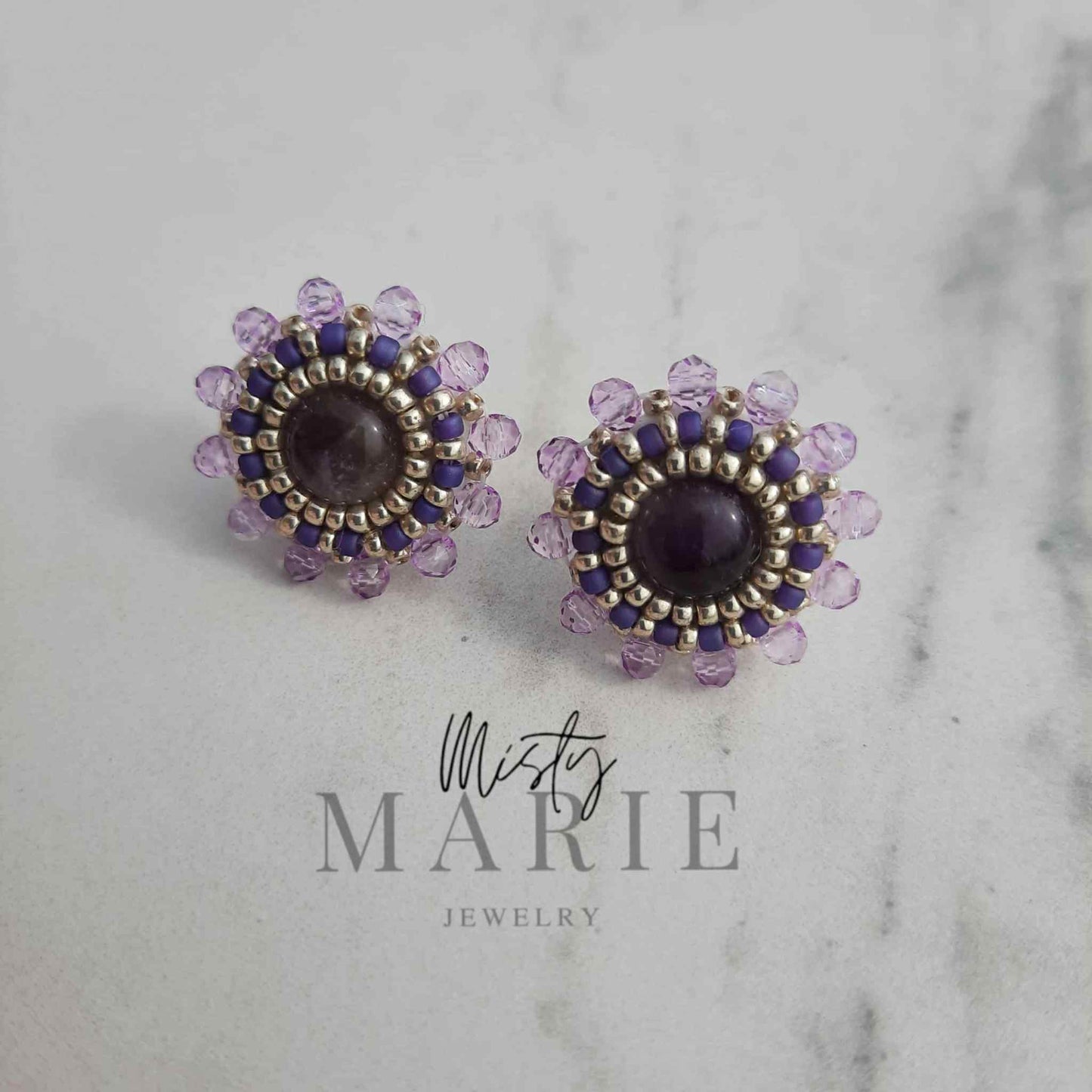 Gemstone Stud Earrings