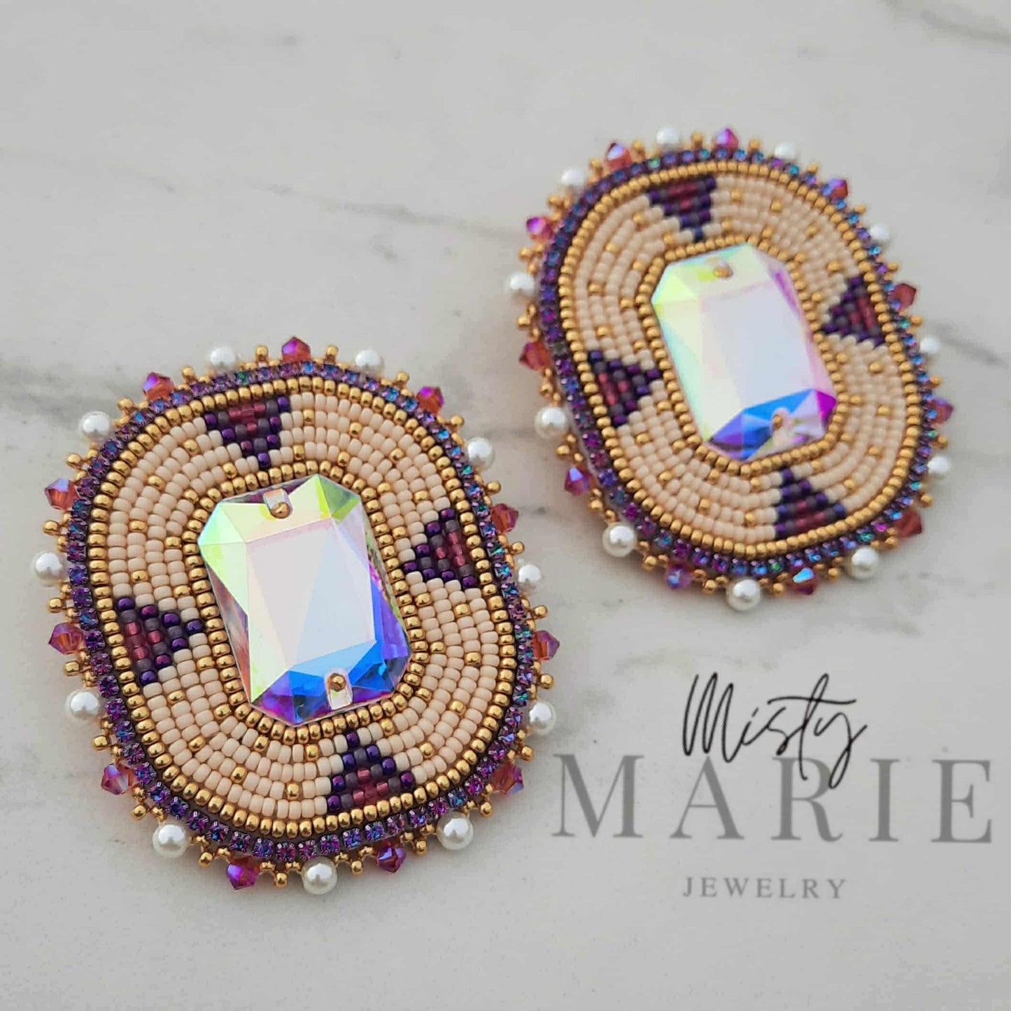 4 Arrows Earrings- Emerald Cuts