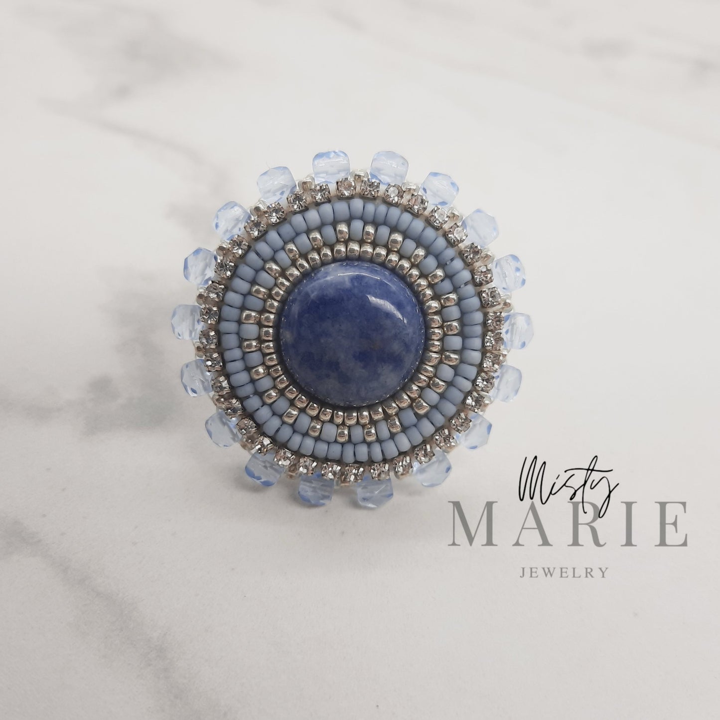 Adjustable Gemstone Beaded Rings