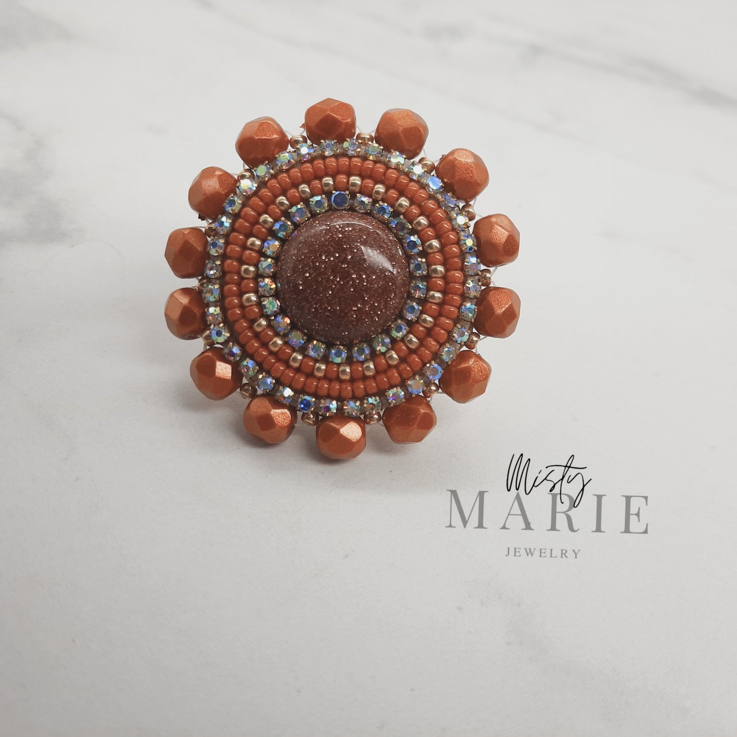 Adjustable Gemstone Beaded Rings