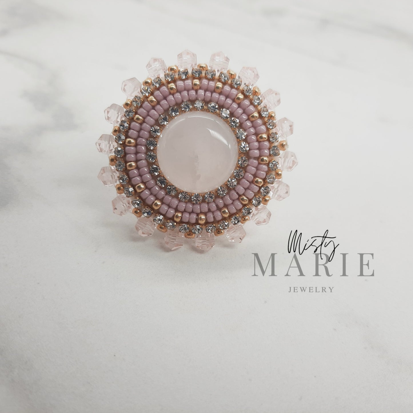 Adjustable Gemstone Beaded Rings