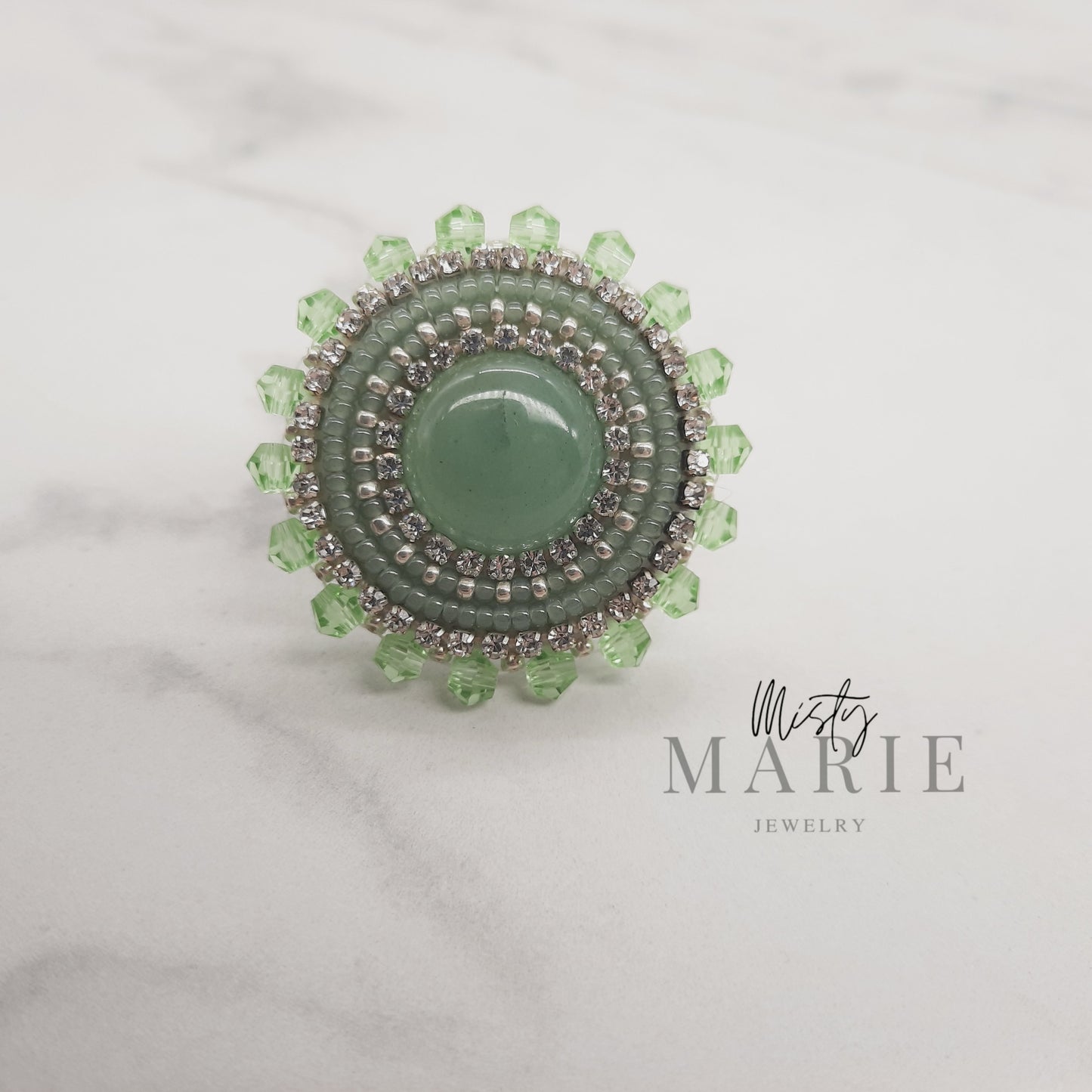Adjustable Gemstone Beaded Rings