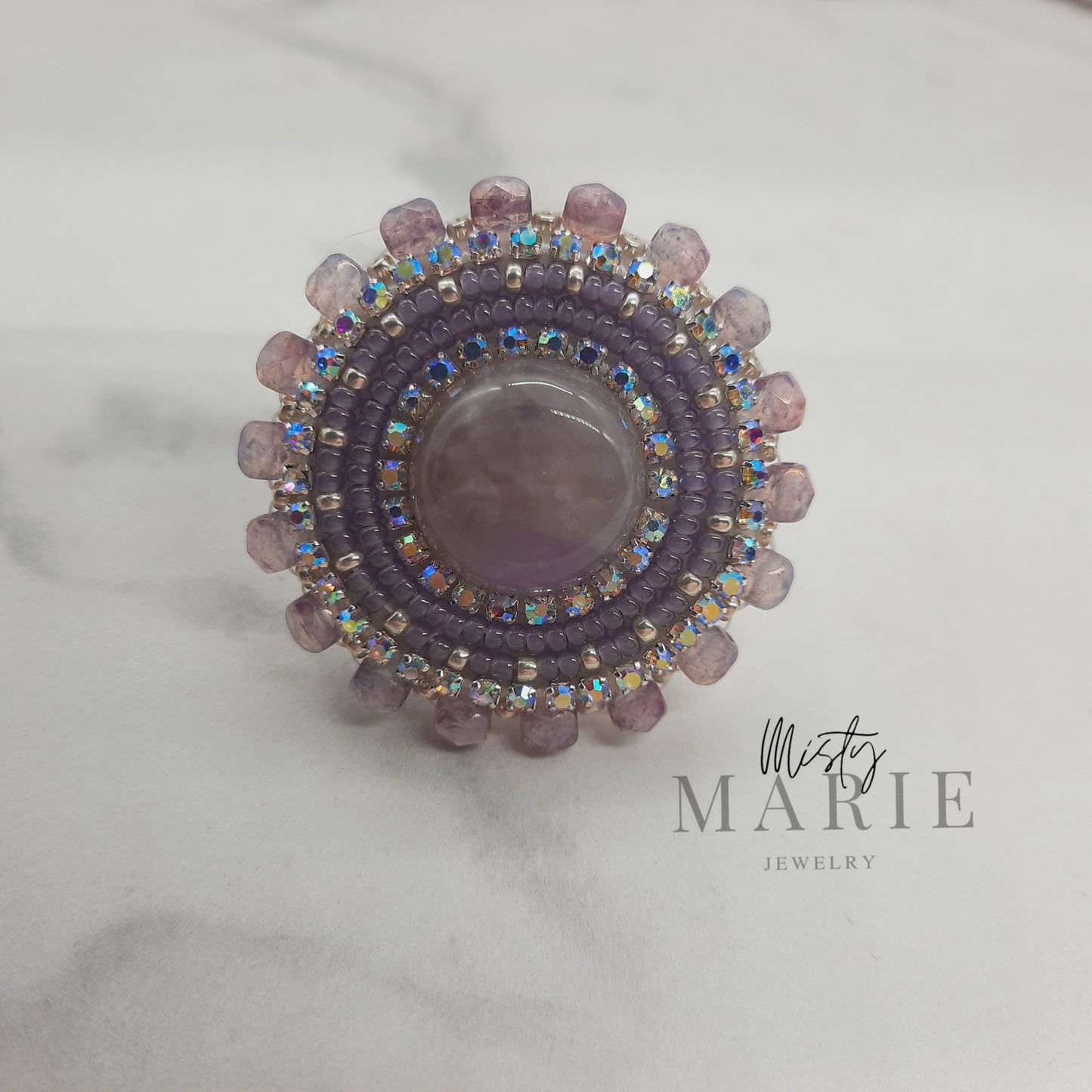 Adjustable Gemstone Beaded Rings