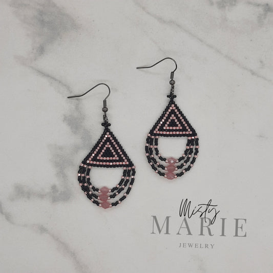 Pink & Black Dangles