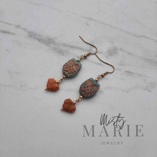 Autumn Owl Dangles