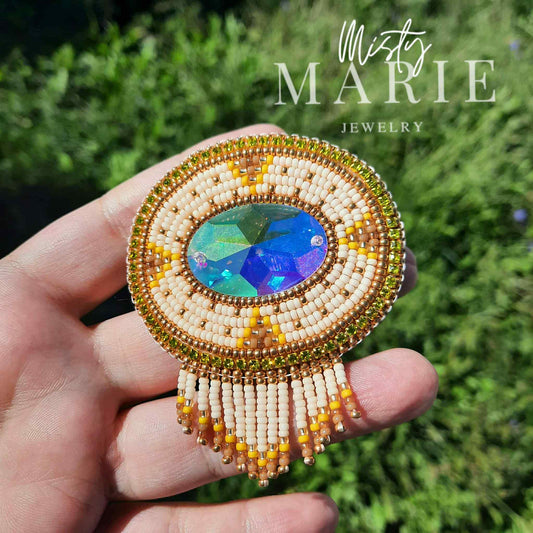 Buckskin Leather Barrette