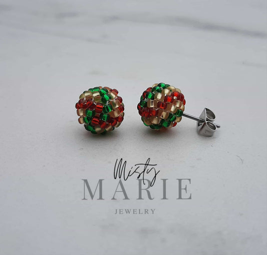 FruitCake Beaded Ball Studs
